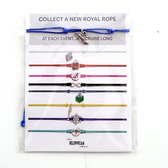Effy Jewelry - Effy Royal Caribbean Royal Rope Bracelet NEW Sealed Cruise Ship Charm Blue